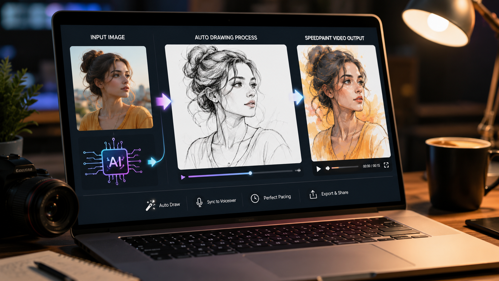 auto draw video from image