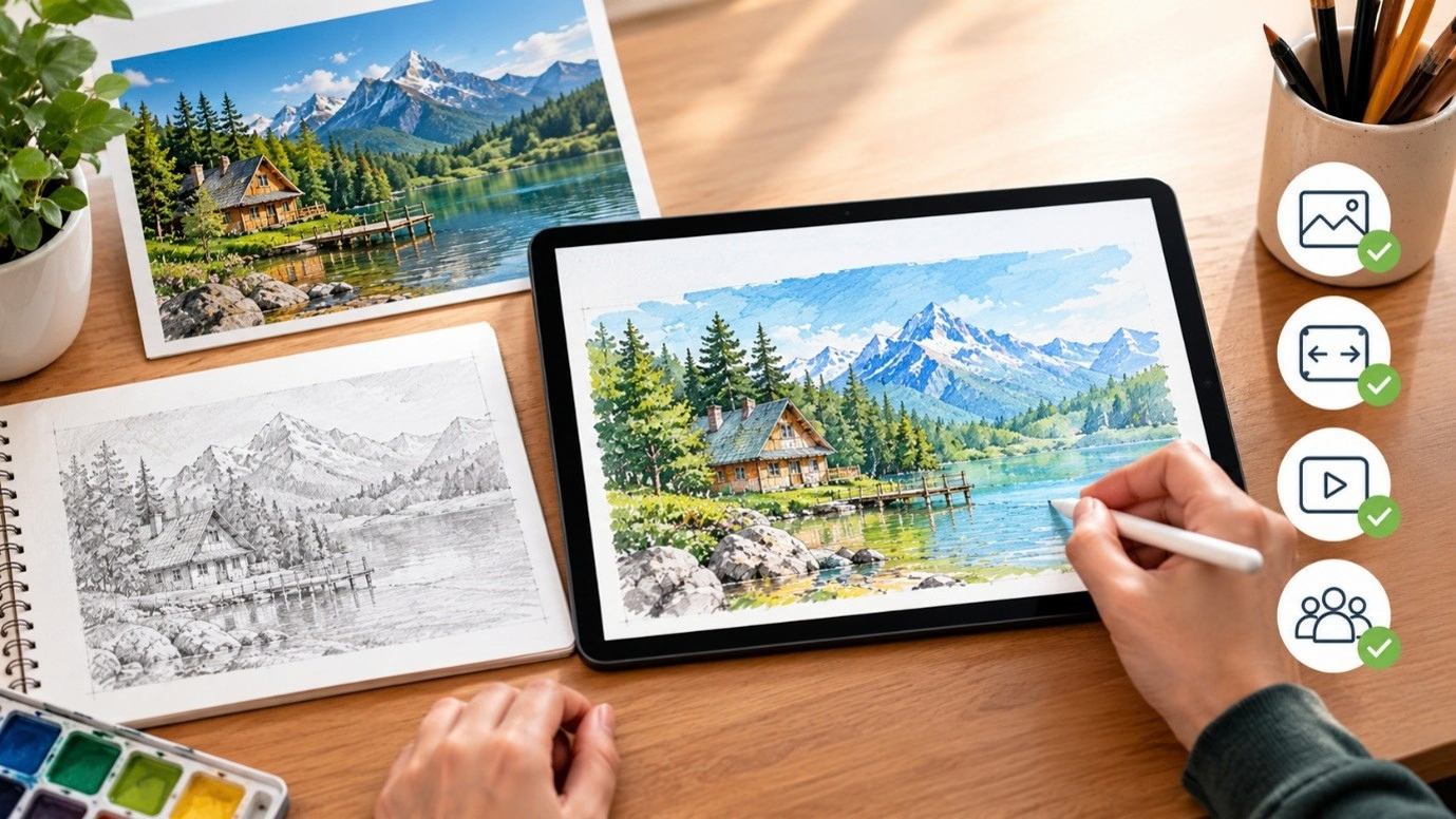 Landscape Format for Drawing Animation
